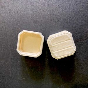 Ivory Velvet Ring Box
